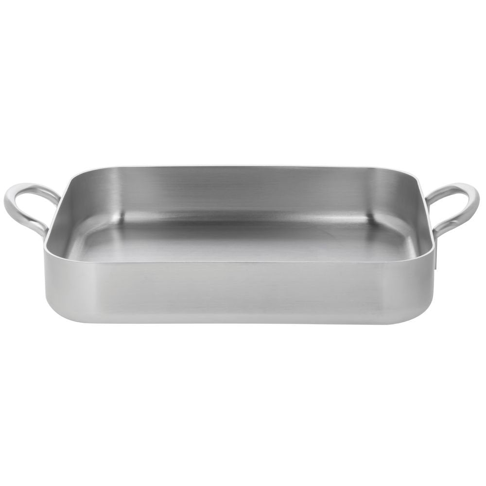 Roasting Pan 5-Ply Stainless Steel Silver - 12 3/5" L x 10 1/4" W x 2 3/4" H by HUBERT – Stainless Steel, Silver, Model CE5PLY12.5-X