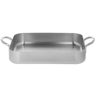 Roasting Pan 5-Ply Stainless Steel Silver - 12 3/5" L x 10 1/4" W x 2 3/4" H by HUBERT – Stainless Steel, Silver, Model CE5PLY12.5-X