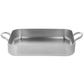 Roasting Pan 5-Ply Stainless Steel Silver - 12 3/5" L x 10 1/4" W x 2 3/4" H by HUBERT – Stainless Steel, Silver, Model CE5PLY12.5-X