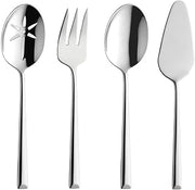 Amefa Metropole Flatware Serving Set, 4-Piece | Hostess Set, Mirror Stainless Steel Finish