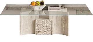 Coffee Table Stone Glass Coffee Table Living Room Table Home Multifunctional Furniture Long Table Mesa para Centro De Sala