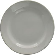 HUBERT Dessert Plate with Rolled-Edge Bright White Stoneware - 6 1/4" Dia 36 Per Case