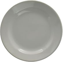 HUBERT Dessert Plate with Rolled-Edge Bright White Stoneware - 6 1/4" Dia 36 Per Case