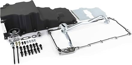 Top Street Performance Aluminum Rear Sump Low-Profile Retro-Fit Oil Pan for GM Chevy LS - Black
