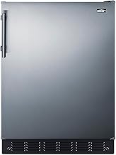 Summit 24” Undercounter Refrigerator by Summit Appliance – 5.5 cubic_feet, Stainless Steel, Silver, Model FF6BK2SS