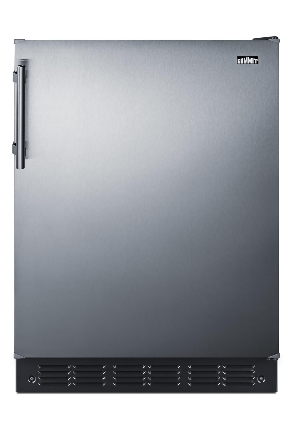 Summit 24” Undercounter Refrigerator by Summit Appliance – 5.5 cubic_feet, Stainless Steel, Silver, Model FF6BK2SS