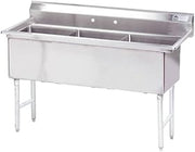Advance Tabco FC-3-1515 15" x 15" 3 Compartment Sink