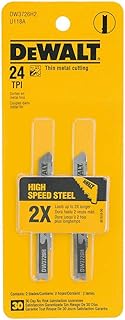 DEWALT DW3726H2 3-Inch 24TPI Thin Metal Cut High Speed Steel U-Shank Jig Saw Blade (2-Pack)