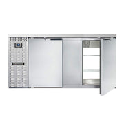 BBC69S-SS-PT Two Section Refrigerated Pass-Thru Back Bar Cooler by Continental Refrigerator – Commercial Grade
