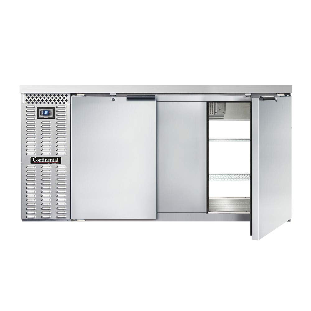 BBC69S-SS-PT Two Section Refrigerated Pass-Thru Back Bar Cooler by Continental Refrigerator – Commercial Grade