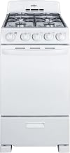 Summit 20” Gas Range, 4 Burners, White - RG200WS | 4 Sealed Burners, 2.3 cu.ft. Oven, ADA Compliant, Electronic Ignition