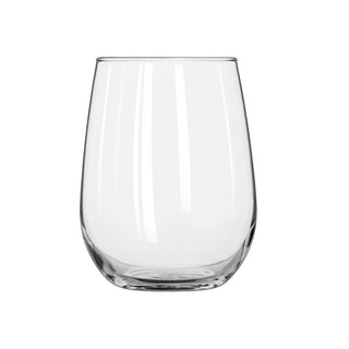 Glassware Stemless White Wine Glass by Libbey – 12 Count (Pack of 1), 17.0 fluid_ounces, Glass, Clear, Pack of 12