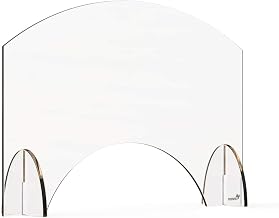 Rosseto AG002 Avant Guarde 24x15.5 Acrylic Sneeze Guard with Pass-Through Window, 1 EA, Transparant