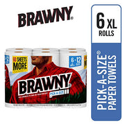 Brawny 1 / 6 Count (Pack of 1) / White Paper Towels
