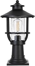 Janney One Light Outdoor Post Mount Black