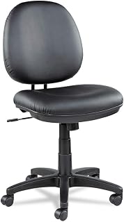Alera Interval Series Swivel/Tilt Task Chair, Leather, Black