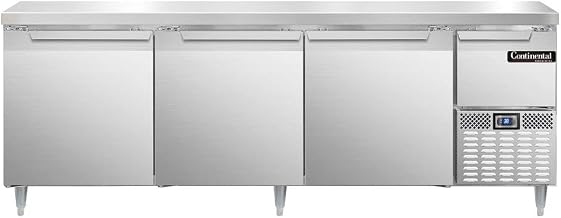 DLRA93-SS Designer Line Refrigerated Base Worktop Unit, 93" W, Full Stainless