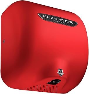 Excel Dryer XL-SP Red XLERATOR Automatic Commercial Hand Dryer,Zinc Die Cast Red Cover, XL-R