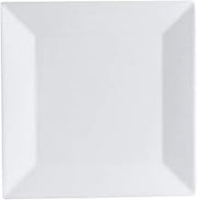 CAC China NGA-16 Elegant Niagara Porcelain Square Plate (Box of 36), 10" by 10" by 5/8", Bone White