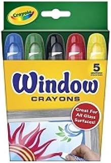 Crayola Washable Window Crayons, Assorted 5 count