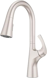 Pfister Talega Kitchen Sink Faucet with Pull Down Sprayer Single Handle High Arc Spout Spot Defense Stainless Steel NSF Certified 1 or 3 Hole Installation F5297TEGS