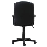 Executive Chair with Mid Back & Fixed Arms by Global Industrial – Leather, Black, Model 80318M-ANT
