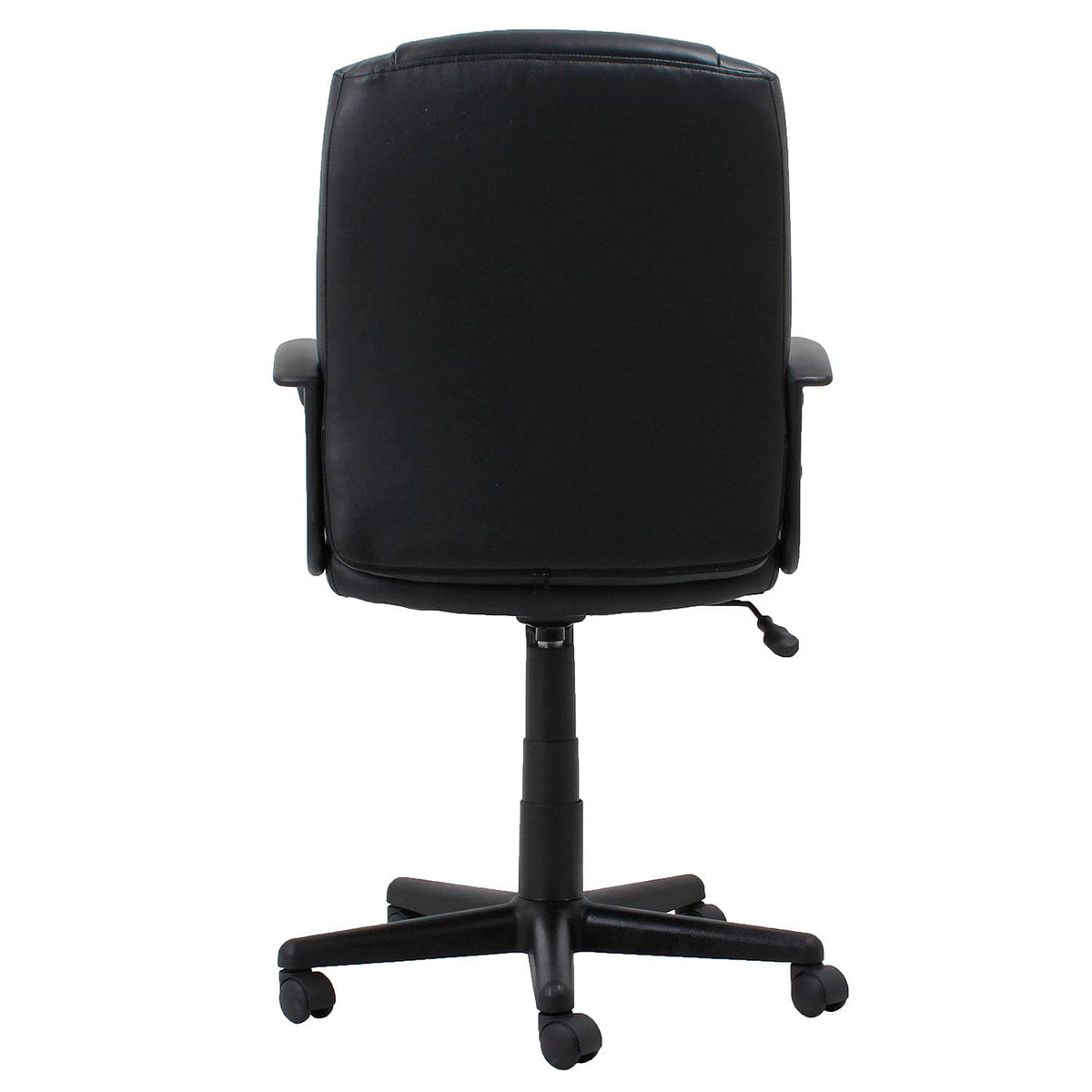 Executive Chair with Mid Back & Fixed Arms by Global Industrial – Leather, Black, Model 80318M-ANT