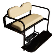 Club Car Precedent/Onward/Tempo Golf Cart Flip Folding Rear Seat Kit | Compatible with 2004-Up Models (Buff) by Performance Plus Carts – Vinyl, Buff, Model Does Not Apply