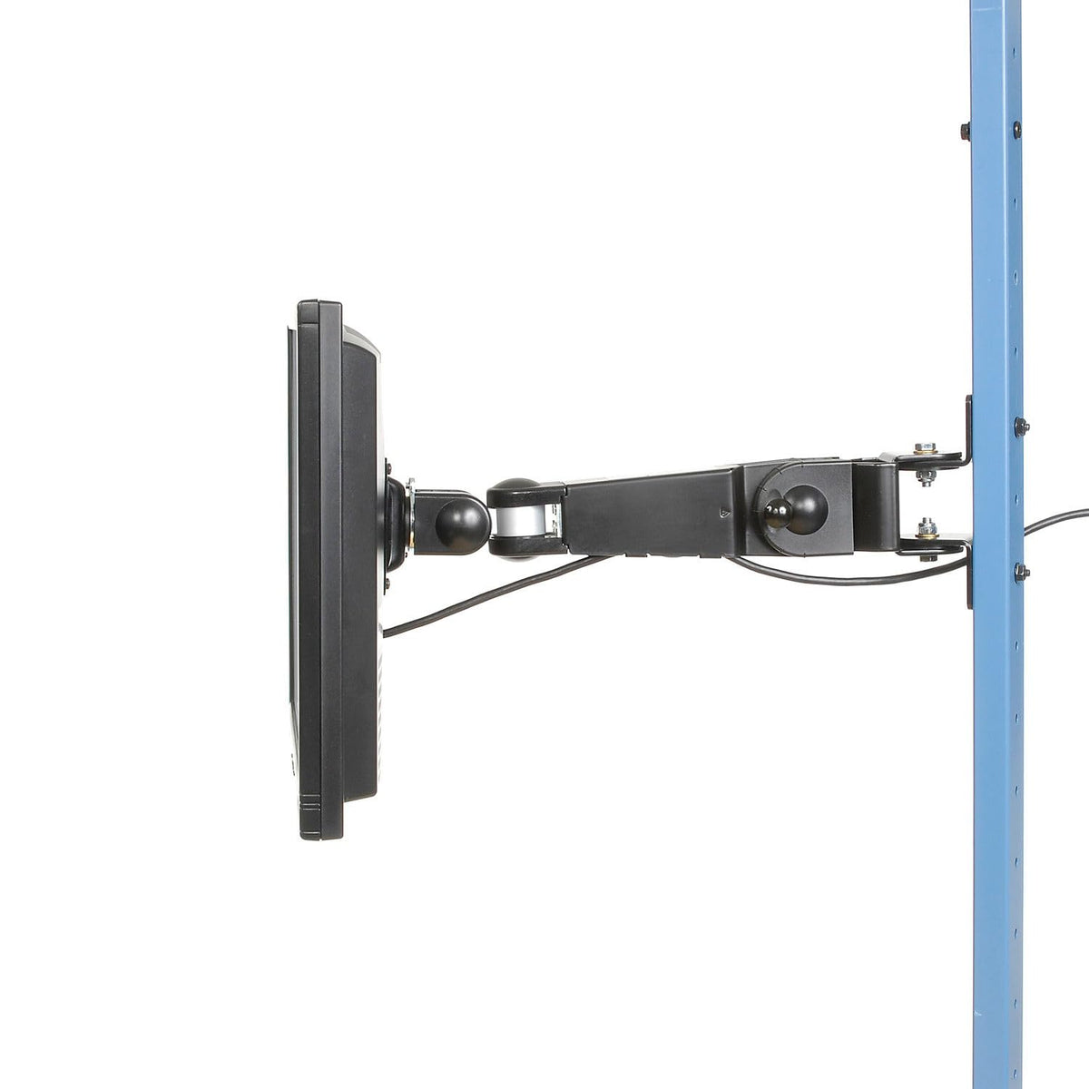 LCD Flat Panel Monitor Arm by Global Industrial – 17"L x 7"W x 5"H, Alloy Steel, Black, Model 249624