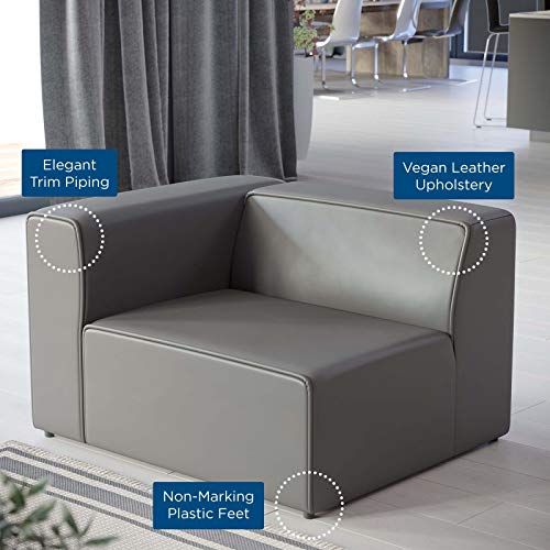 Modway Grey / Left-Arm Chair / 1 Sofas & Couches