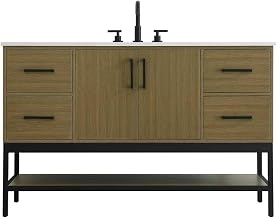 Elegant Kitchen and Bath 54" Single Bathroom Vanity in Chestnut Brown