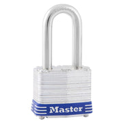 Outdoor Padlock with Key by Master Lock – 1-1/2" shackle, Alloy Steel, Steel, Model 3DLF