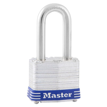 Outdoor Padlock with Key by Master Lock – 1-1/2" shackle, Alloy Steel, Steel, Model 3DLF