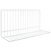 L Shape White Wire Shelf Divider - 24"L with 12" and 8" Sides by HUBERT – Metal, White
