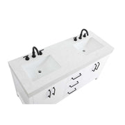 Elegant Kitchen and Bath 60" Double Bathroom Vanity in White by Elegant Lighting – unspecified, Wood, White, Model VF60660DWH