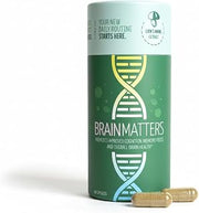 BrainMatters Nootropic Supplement with Bacopa, Ginkgo Biloba, Lion's Mane Mushroom, B Complex, NAD, Choline for Memory, Focus.