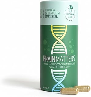 BrainMatters Nootropic Supplement with Bacopa, Ginkgo Biloba, Lion's Mane Mushroom, B Complex, NAD, Choline for Memory, Focus.
