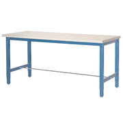 Production Workbench - Plastic Laminate Square Edge - Blue by Global Industrial – 36"L x 60"W x 5"H, Steel, Blue, Model 606977BL