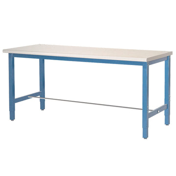 Production Workbench - Plastic Laminate Square Edge - Blue by Global Industrial – 36"L x 60"W x 5"H, Steel, Blue, Model 606977BL