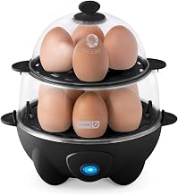 Dash Deluxe Egg Cooker, 12 Hard Boiled Eggs, Black