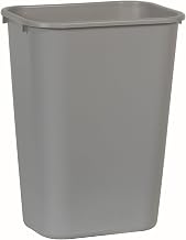 Rubbermaid Commercial Products Deskside Wastebasket/Trash Can, 10.25-Gallon/41-Quart, Gray, Plastic, Garbage Can for Home/Office, Fits Under Desk/Sink/Cabinet