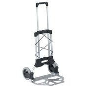 Aluminum Lightweight Folding Truck by Wesco – 19"L x 19"W x 42"H, Aluminum, Black, Model 220617