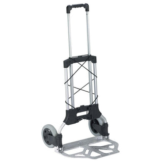 Aluminum Lightweight Folding Truck by Wesco – 19"L x 19"W x 42"H, Aluminum, Black, Model 220617