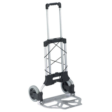 Aluminum Lightweight Folding Truck by Wesco – 19"L x 19"W x 42"H, Aluminum, Black, Model 220617