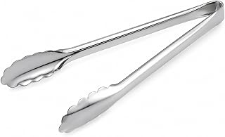 Royal Industries Utility Tongs, Heavy-Duty Stainless Steel, 12
