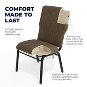 Flash Furniture Jute Fabric/Black Frame / Set of 1 / Classic Chairs