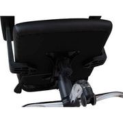 Mesh Back Leather Task Chair with Mid Back & Fixed Arms by Global Industrial – Faux Leather, Black, Model 80156M