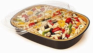 Handi Foil Gold Gourmet To Go Small Entree Container with Dome Lid - 100 per case.