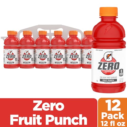 Gatorade Zero Sugar - Fruit Punch / 12 Fl Oz (Pack of 12) / red Sports Drinks