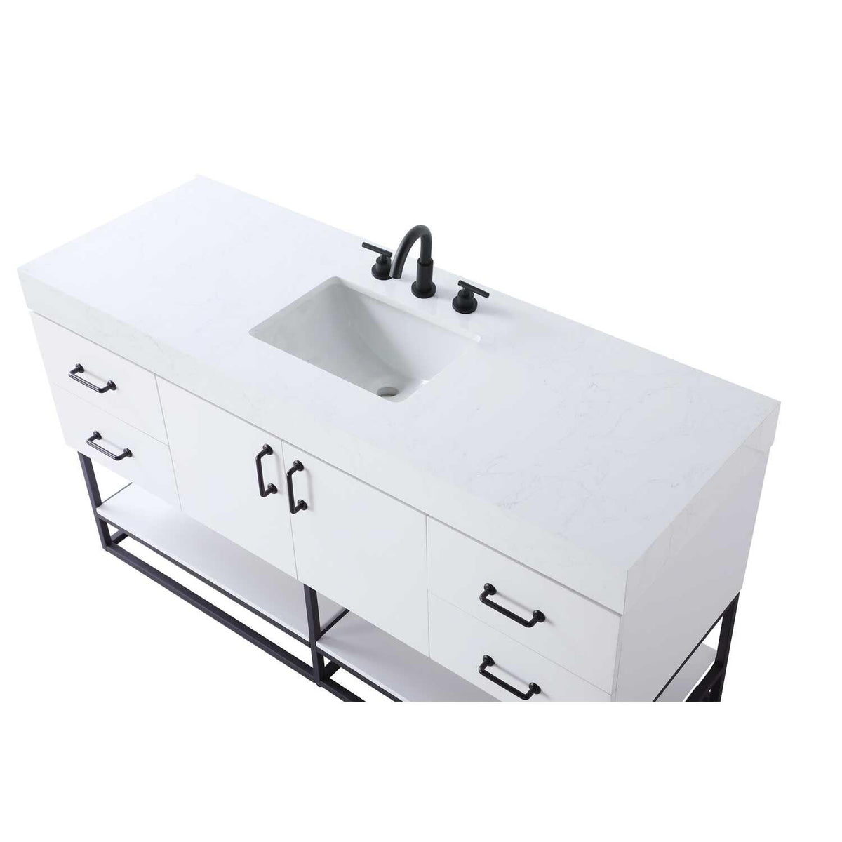 Caroline Bathroom Vanity White by Lighting Design – Wood, White, Model VF29260WH